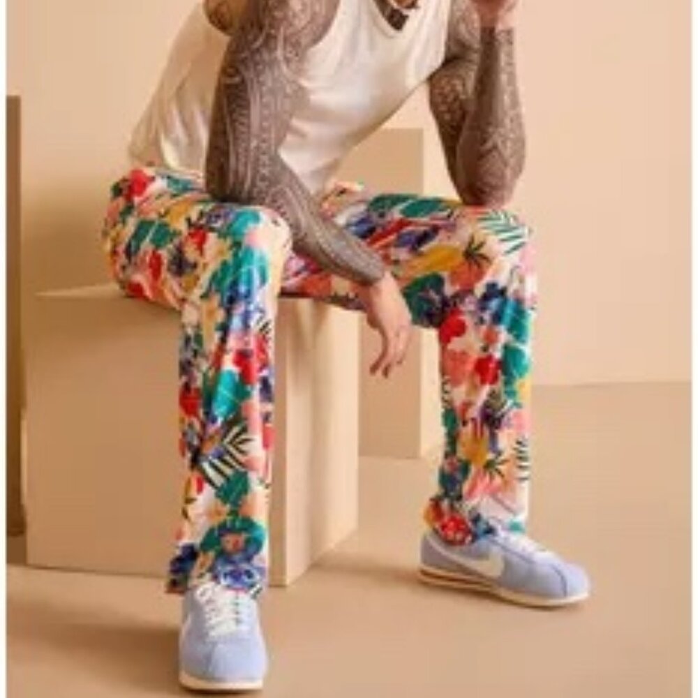 Disney Lilo & Stitch Tropical Plants Allover Print Unisex Sleep Pants 2XL